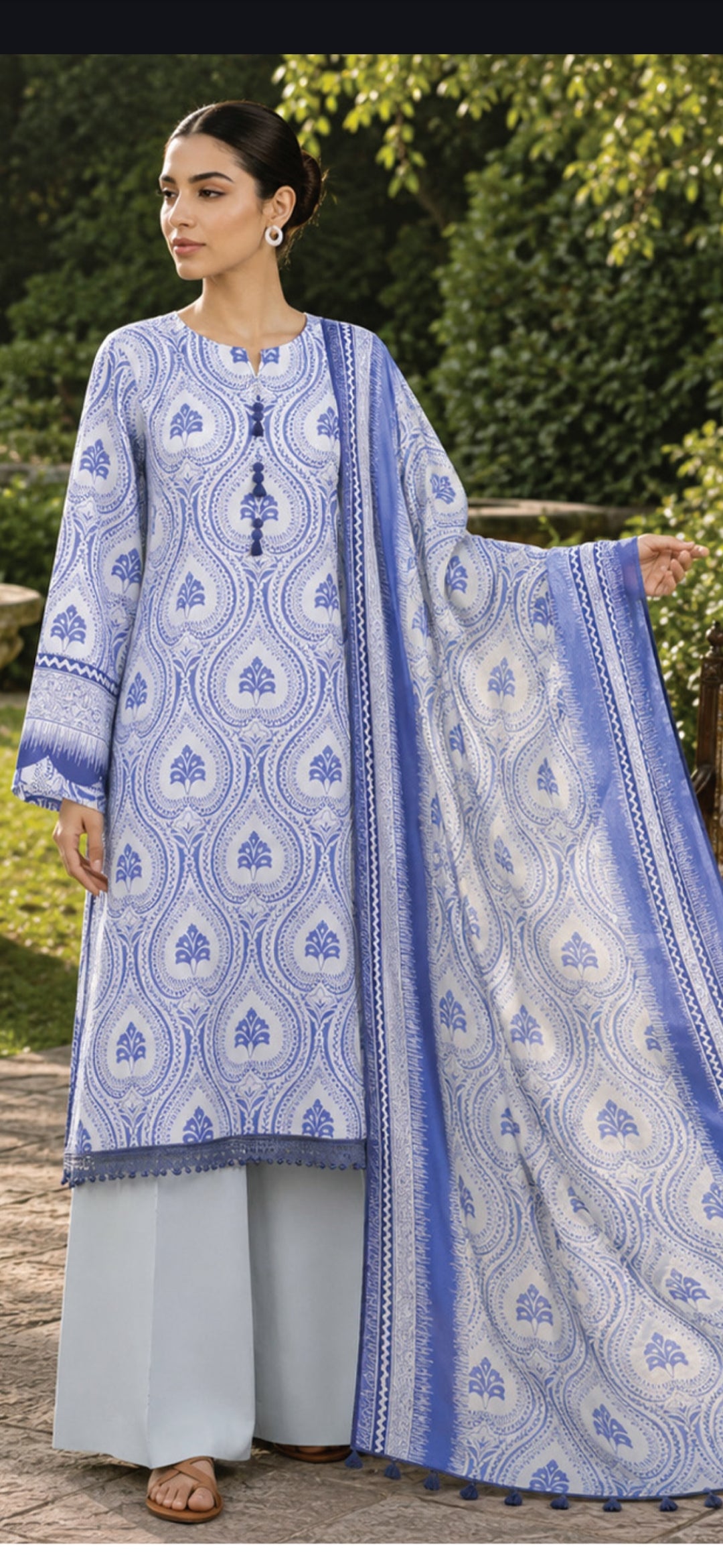 Sapphire marina twill viscose 3pc half set