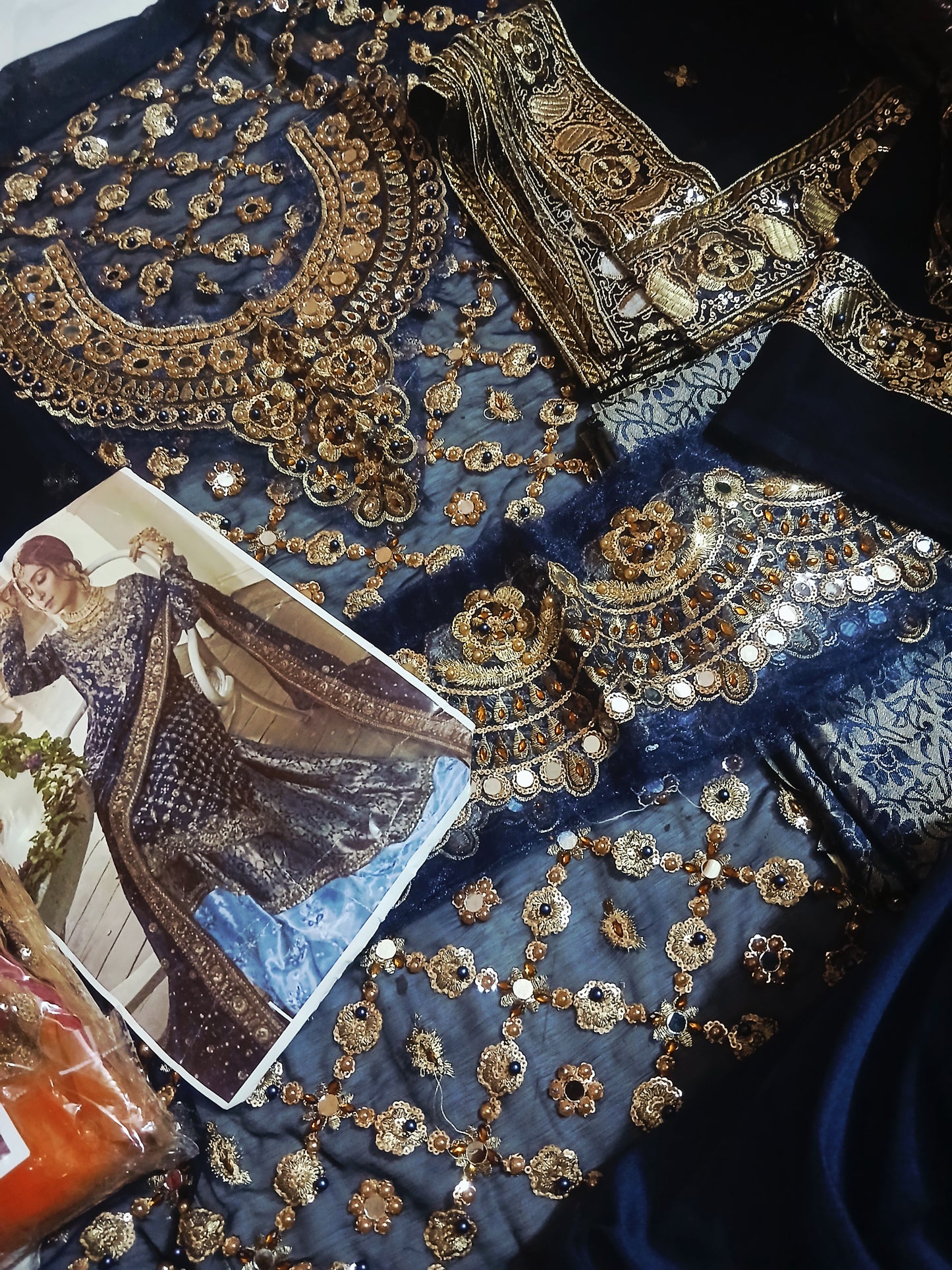 Chiffon sheesha work