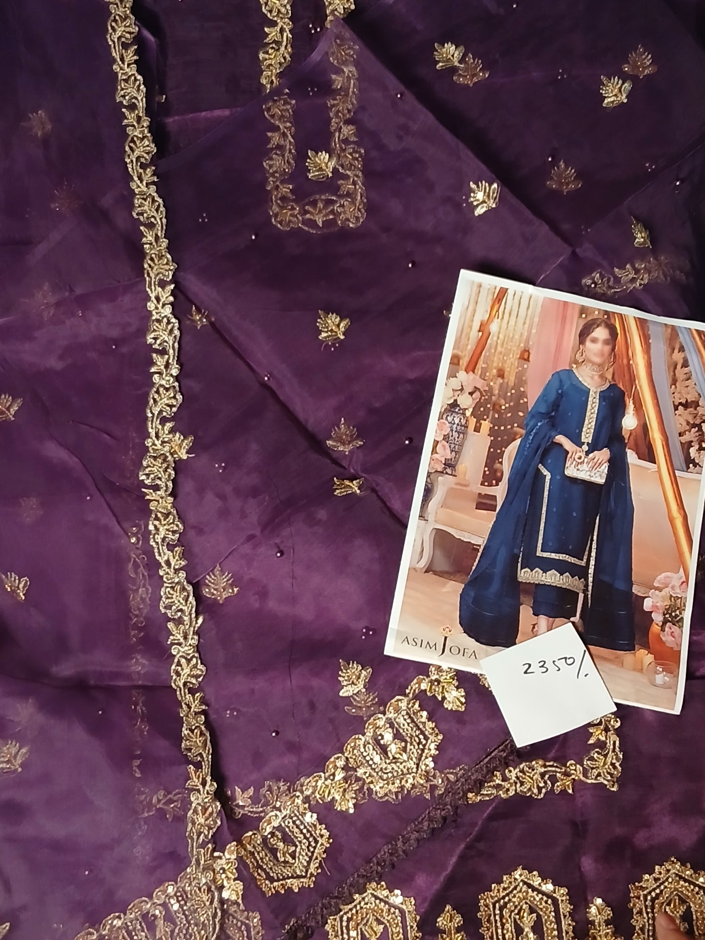 Asim Jofa Purple wedding