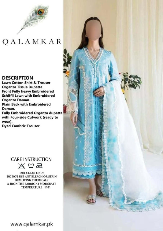 Qalamkar CK skyblue