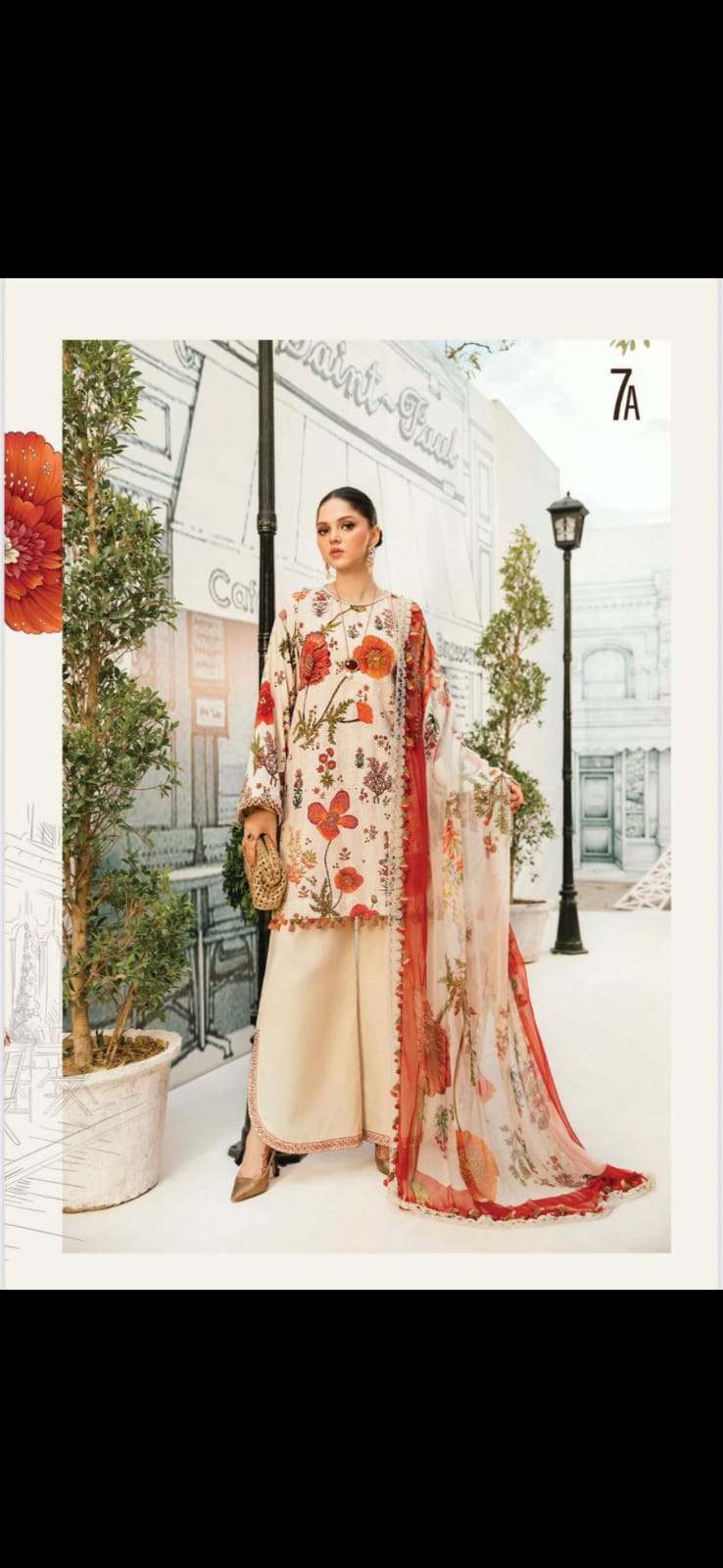 Maria B 3pc printed