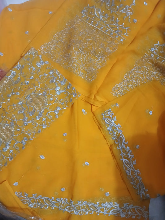 Yellow chiffon maxi