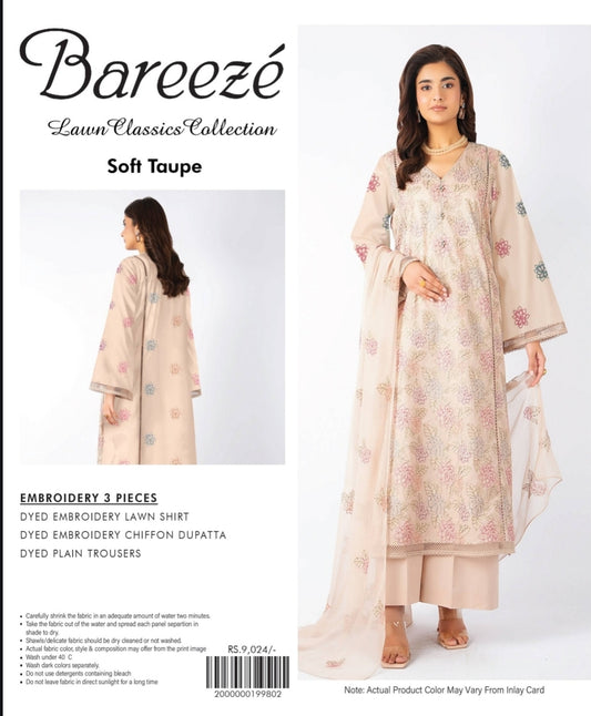Bareeze 3pc embroidery