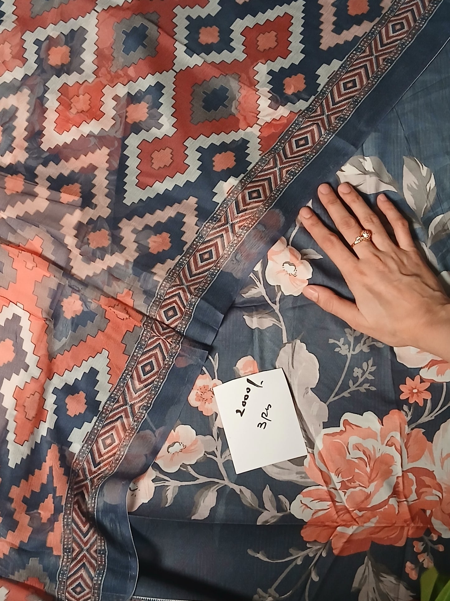 Lawn 3pc Chiffon Dupata