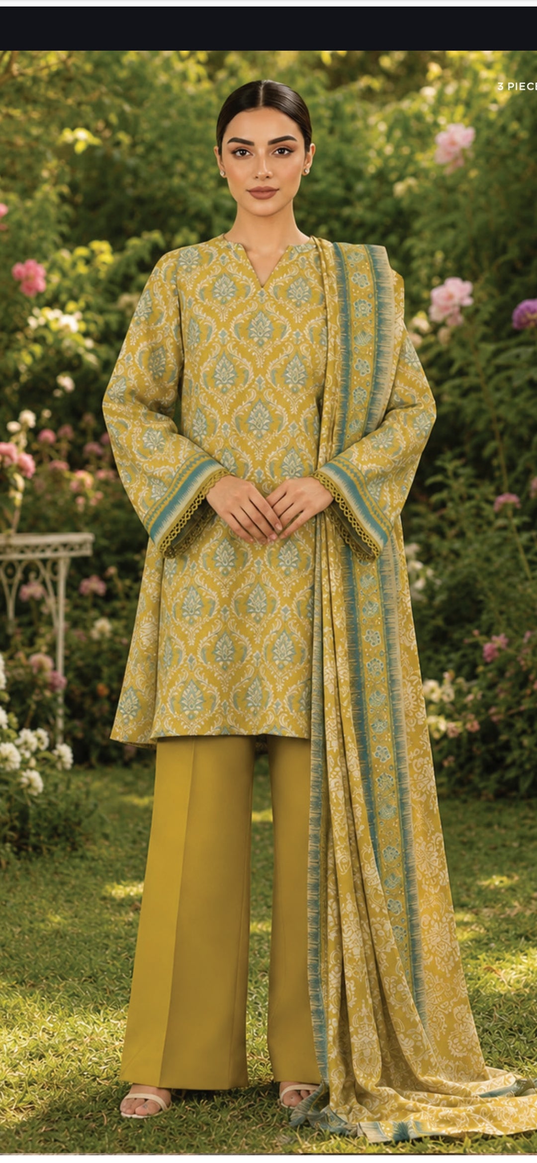 Sapphire marina twill viscose 3pc half set