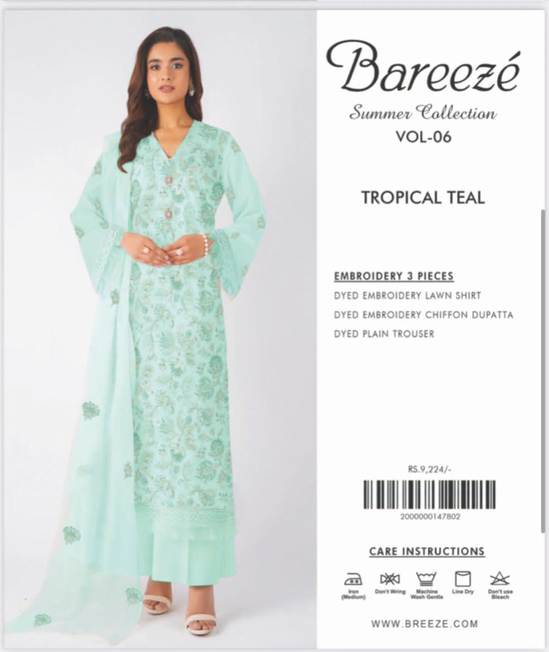 Bareeze embroidery 3pc