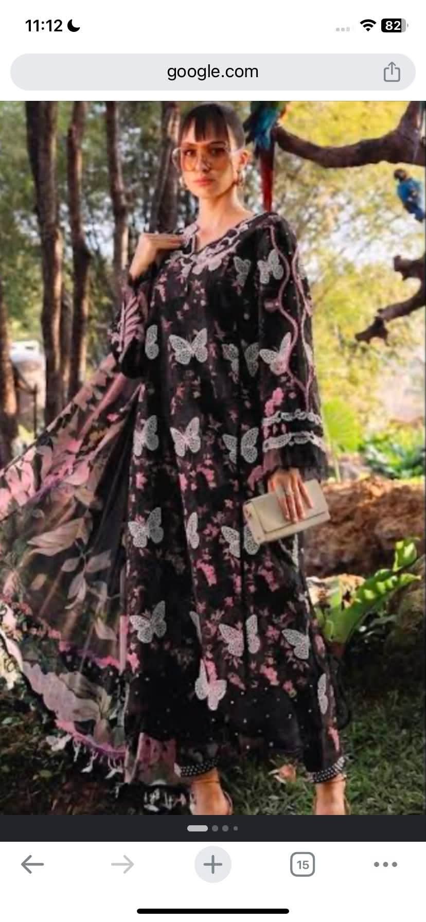 Maria b butterfly black chickenkari