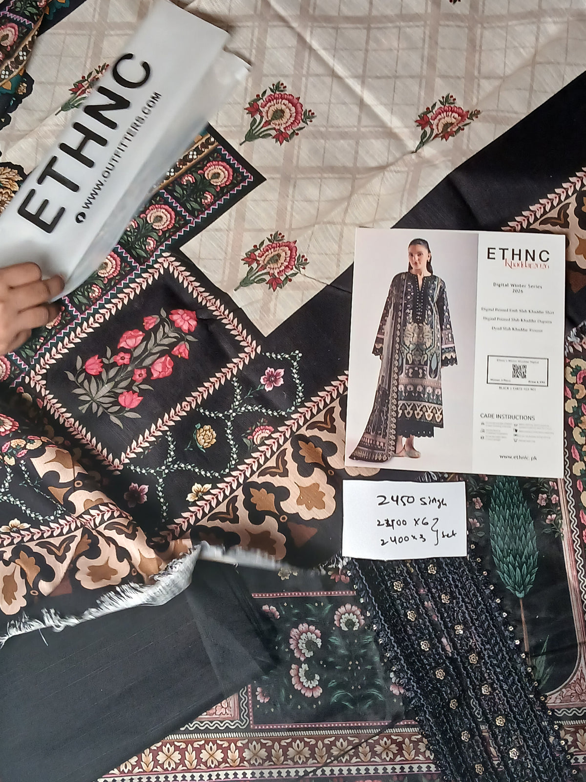 Ethnc khaddar embroidery
