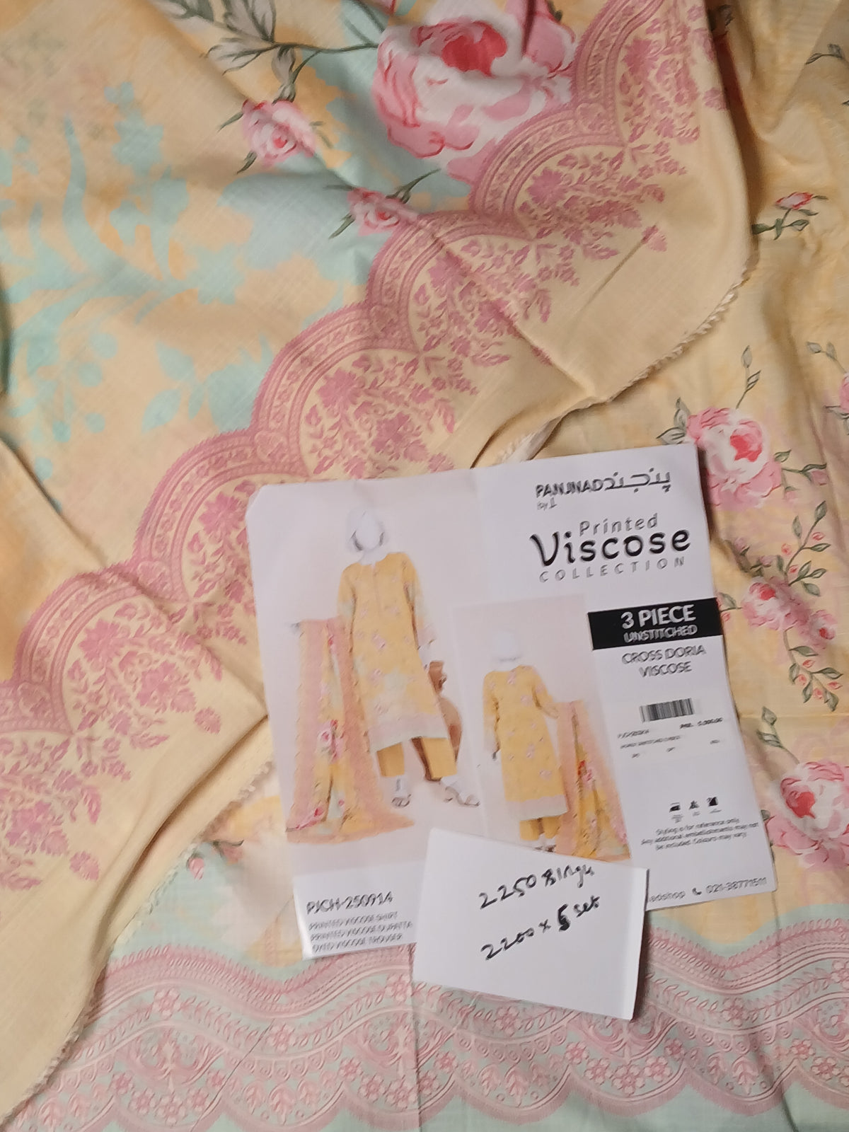 J. Panjnad doria viscose 3pc