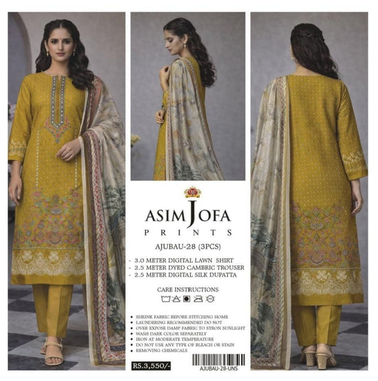 Asim jofa 3pc Lawn